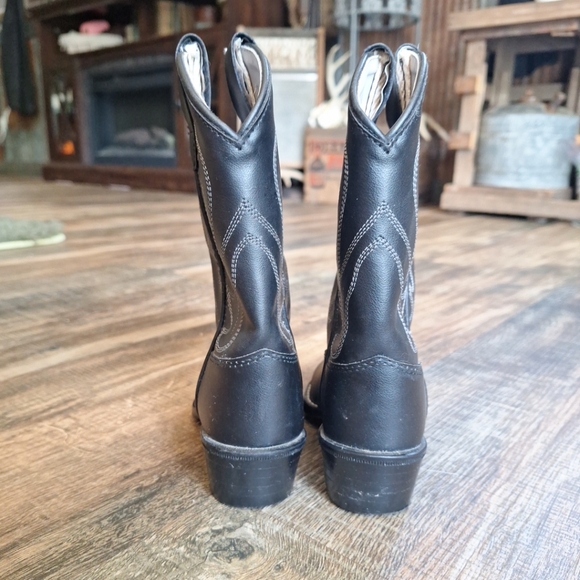 Old West Unisex Black Western Boots size 085/8.5 - Picture 7 of 12